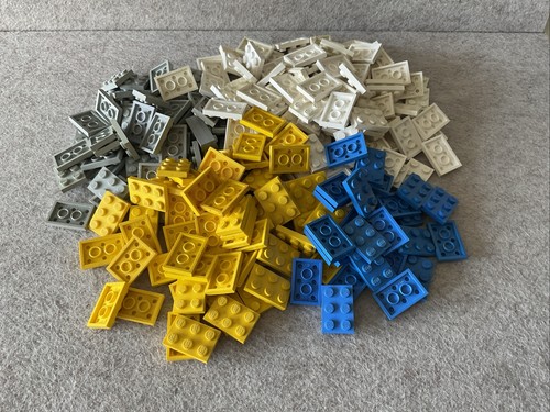 Lego weiß grau blau 2x3 - blau,