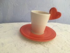 Espressotasse / Mokkatasse mit Herzgriff - NEUWERTIG