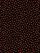 Baumwollstoff Erdbeeren klein ab 0,5m amerikanische BW Patchworkstoff 