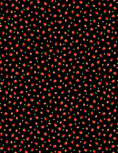 Baumwollstoff erdbeeren klein - baumwollstoff,