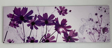 Wandbilder Druck auf Holz 150x50 Deko Blumen & Pflanzen Orchidee violett lila