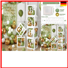 105 Babyparty Box Deko,Salbei