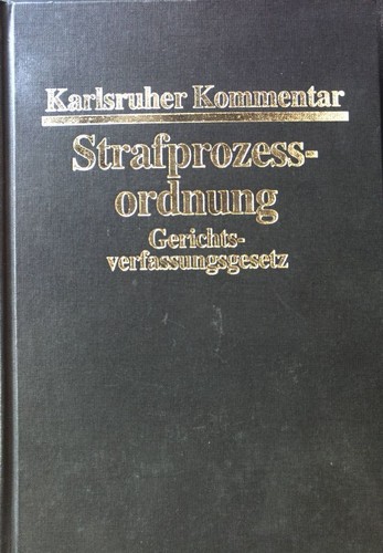 Karlsruher kommentar zur - kommentar,