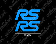 2x 10 cm RS Aufkleber blau für Ford Sticker Tuning Focus Auto Decal  Auto