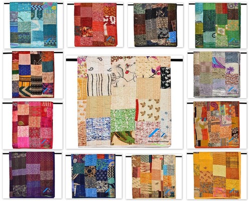 Indische kantha steppdecke aus - kantha-steppdecke,