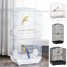 PawHut Vogelkäfig mit Ständer, Sitzstangen, Futternäpfe, Schaukel