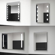 Badezimmer-Wandspiegel mit LED Spiegel mit Adapter Beleuchtung Badezimmerspiegel