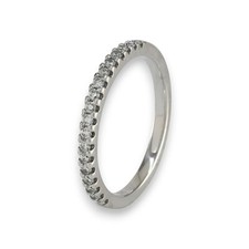 Halb Memoire Ring 585/-14k Weißgold 18 Brillanten F vvs ca. 0,32ct. Gr. 54 -1081