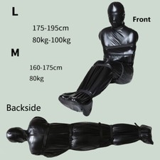 M/L Schwarzer Bodybag Bondage Full Body Sack Bodysuit Schwitzanzug DE