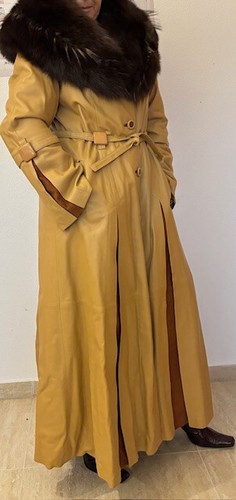 Ledermantel lang figurbetont - ledermantel,