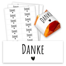 60er Aufkleber-Set Danke -