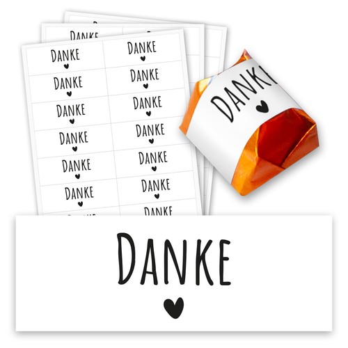 60er aufkleber set danke - 60er,