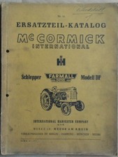 Mc Cormick Schlepper Modell DF Ersatzteil Katalog
