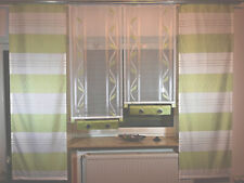 Gardinen-set / Schiebegardinen/ Flächenvorhang Weiß-grün