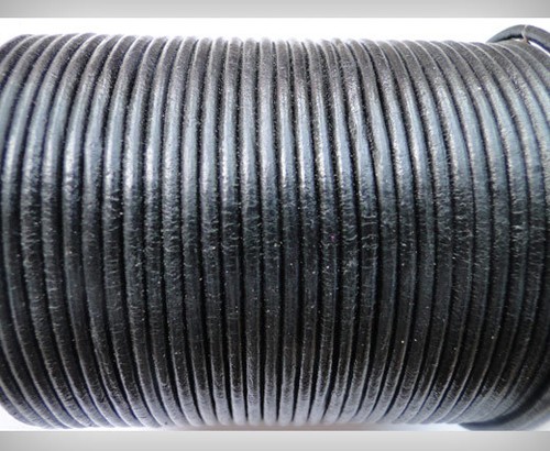 Lederband rund schwarz 1 - lederband,