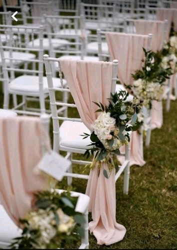 Stuhlschleifen chiffon blush - stuhlschleifen,