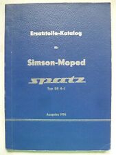 Ersatzteil Katalog Simson Spatz SR 4-1 Original Ausgabe 1976 TOP Zustand