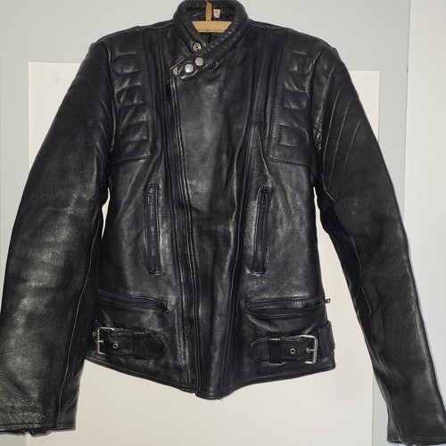 Motorradjacke leder schwarz - leder,