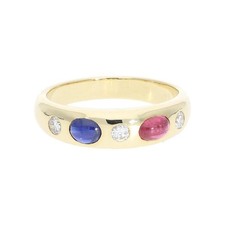 Goldring 585 mit Rubin Saphir