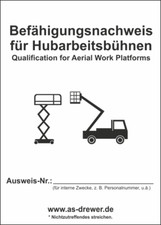 Bedienerausweis Arbeitsbühnen
