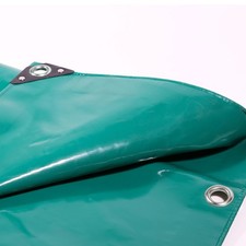 PVC Abdeckplane Grün 650 g|m² dicke LKW Plane wasserdicht mit Ösen Schutzplane