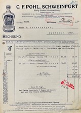 Schweinfurt, histor. Rechnung der Essig-Essenz-Grosshandlung C.F.Pohl, 1941