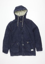 Blauer parka herrenjacke mit - blauer,