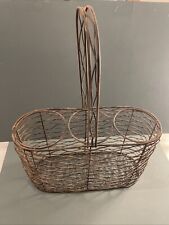Deko Korb- Draht - Metall - Korb - Flaschenträger - Aufbewahrung 