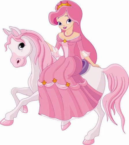 Aufkleber prinzessin auf pferd - auf,