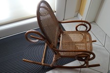 Vintage Schaukelstuhl für Kinder Rattan LBH ca 75 x  35 x 68