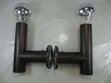 1 von 2 Org. 70er Jahre Lampe Flurlampe Vintage Wandlampe Metall Wandleuchte