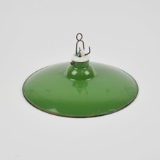Vintage Emaille Deckenleuchte - grün - Lampenschirm - DRGM - Metall - emailliert