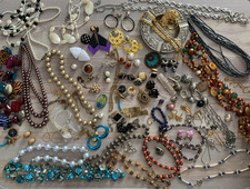 Modeschmuck & Trödel Konvolut | Bastler Lot Sammlung Schrott defekt B