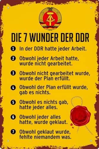 Blechschild die wunder der - blechschild, 7