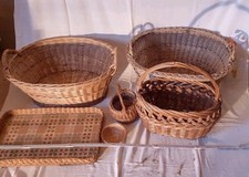 Körbe Unterschiedlicher Größe Weidenkorb Wäschekorb Einkaufskorb Dekokorb