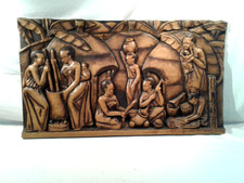 Tropenholz Schnitzerei Relief