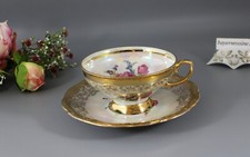 Bavaria Porzellan - Sammeltasse / Teetasse 0,20 L. mit Untere Blumen Rosen, Gold
