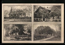 Vollerwiek an der Eider, Hökerei, Schule, Hauberg, Ansichtskarte 