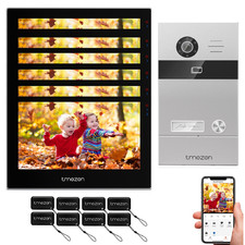 TMEZON HD WLAN Video Türsprechanlage Klingel 6x 7'' Touch Monitor 2 DRAHT BUS