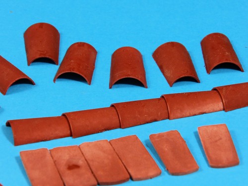Firstziegel ziegelrot 1 16 - firstziegel, 1:16