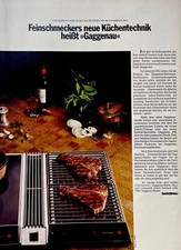Gaggenau Küchentechnik Reklame / Werbung von 1976 "Feinschmeckers neue Küche..."