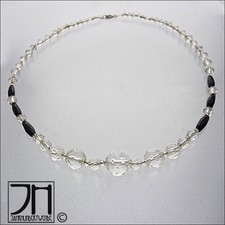 Antike Art Deco Halskette Glas