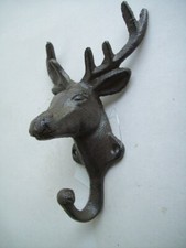 einzel Gusseisen Haken Hirsch Wandhaken Hirsch Geweih Garderobenhaken 1 ner
