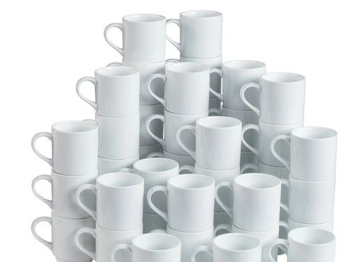 48x kaffeebecher 250ml weiß - kaffeebecher,