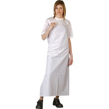 Schürze Gummischürze Bauschürze Arbeitschürze Metzgerschürze Weiß NEU TOP