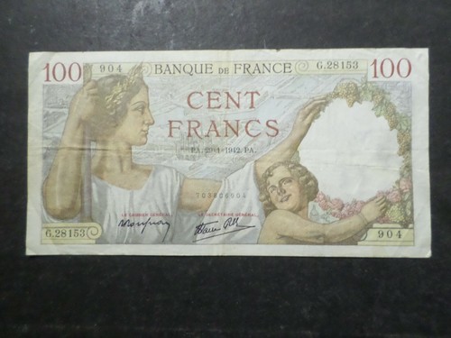 Frankreich geldschein 100 - geldschein,