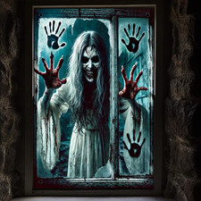 Halloween Fensterbilder Horror Deko Innen Außen Garten 120x80
