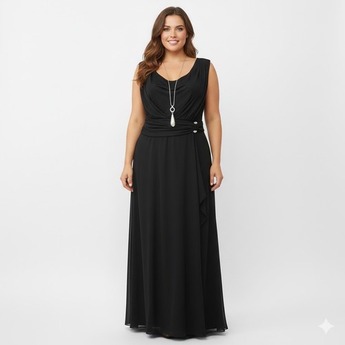 Sheego chiffon abendkleid - chiffon,