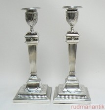 2 antike KERZENLEUCHTER STERLING SILBER 925 Eyre Hawksworth & Co. Sheffield 1891