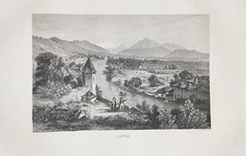 Stahlstich 1837 Thun F